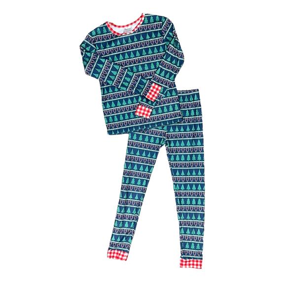 Sugar Bee Boutique | Christmas Tree & Candy Cane Mommy Skinny Leg Pajama Set - Picture 1 of 13